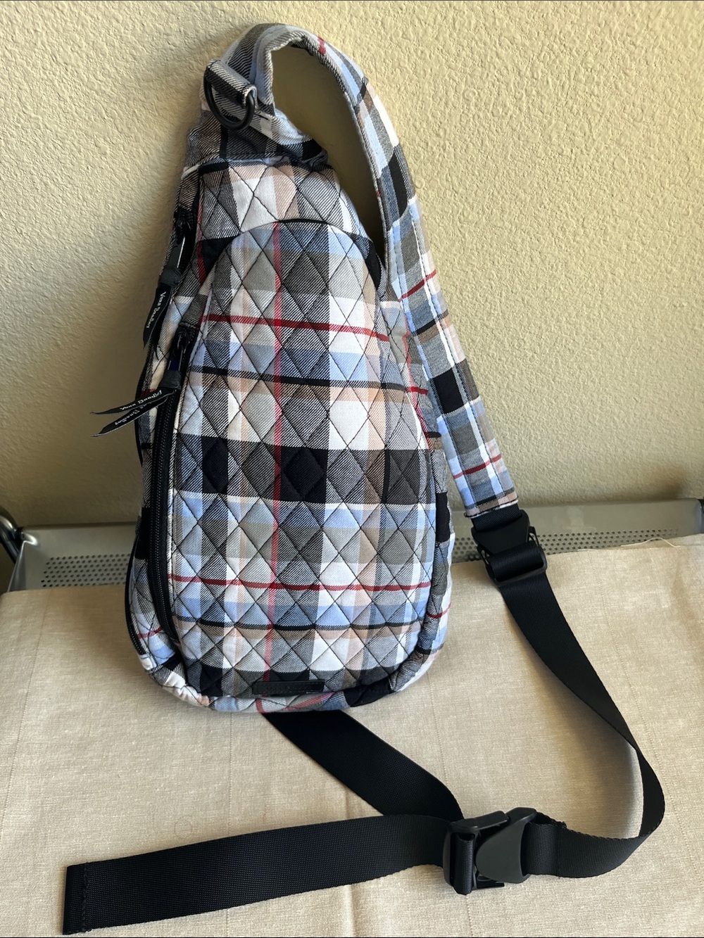 Vera Bradley Essential Sling Backpack in “Perfectly Plaid”